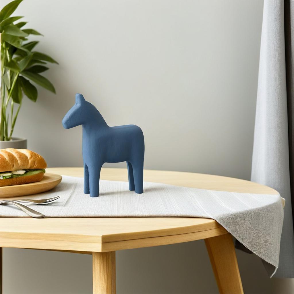 Chic Wooden Horse Ornament Creative Desktop Adornment Decorative Horse Decor for Home Office Kids Room Elegant Table Decor