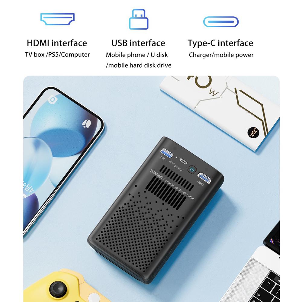 Vivicine C900A Upgraded Smart Pocket Mobile 3D Mini Projector,support Miracast Airplay Wifi Home Video Proyector Beamer
