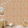 Wallpaper Flowers Cream, Gold and Beige for Living Room and Bedroom 50x1000