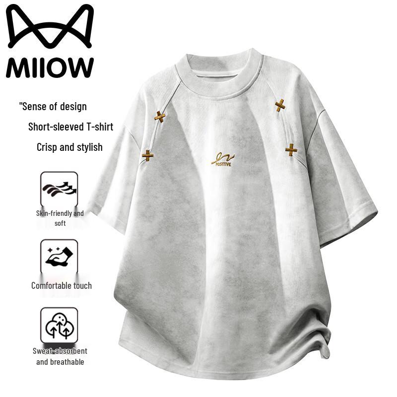 MiiOW Men s Casual Short Sleeve T-Shirt M