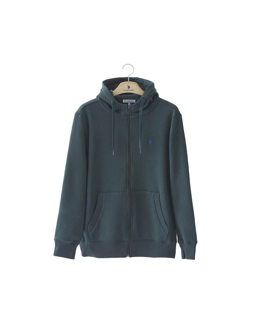 Uspoloassn Fleece-Lined Zip-Up Hoodie_Deep Green