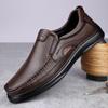 Men's Leather Casual Shoes Breathable Slip On Driving Shoes Office Shoes