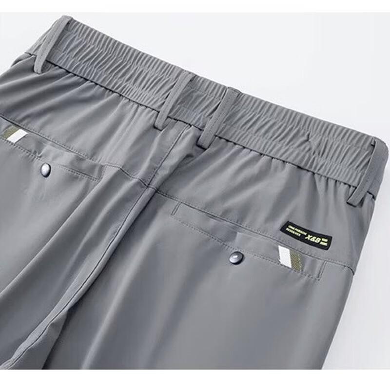 ROBINHOOD Men's Summer Ice Silk Breathable Casual Trousers