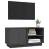 Vidaxl Szafka Pod Telewizor, Szara, 80X35X40,5 Cm, Lite Drewno Sosnowe