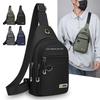 Men's Chest Bag Fashion One Shoulder Crossbody Bag Large Capacity Outdoor Sports Cell Phone Bag