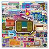 50 Cartoon Radio Doodle Stickers Personalized Retro Creative Decoration Mobile Phone Suitcase Water Cup Stickers