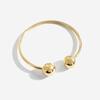 Charm Ball Cuff Bangle Women Bracelet Stainless Steel Gold Color Stackable Daily Fashion Jewelry