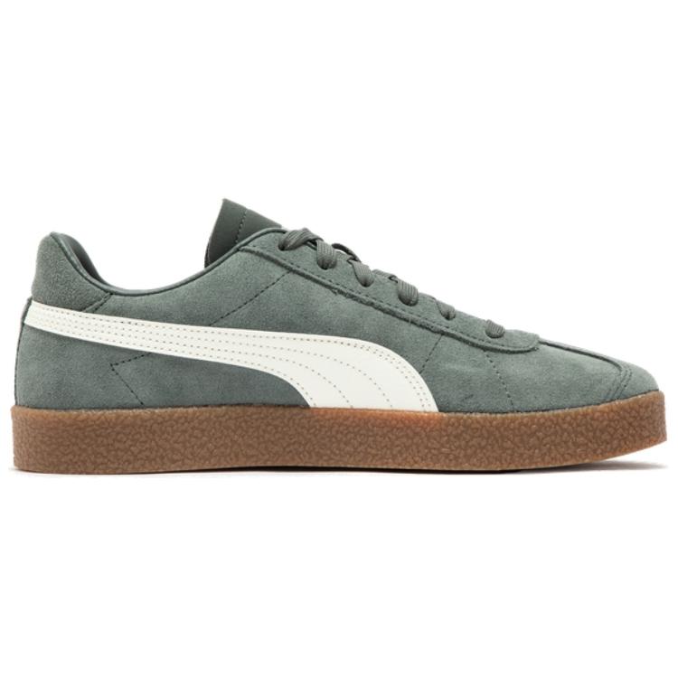 New PUMA Club Low Top Skateboard Shoes Unisex Green White 401514-03