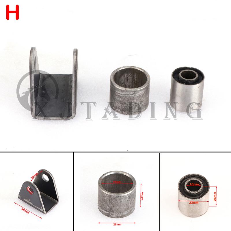 1 Satz Schwingarm-Stützpufferhülse mit Stahlbuchse Aufhängelaschen Passend für ATV Roller UTV Go-Kart Quad Bike Buggy Federung
