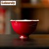 100ml Sprinkle Gold Ruby Red Teacup Boutique Tea Bowl Jug Tea-tasting Meditation Cup Chazhan Master Cups Teaware Supplies Craft