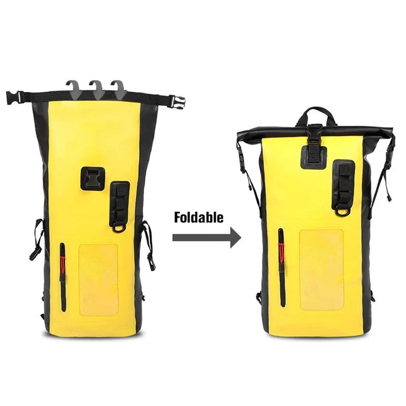 25L 30L Swimming Bag Dry PVC Backpack Waterproof Bucket Sack Large River Trekking Bags Rafting Outdoor Travel Storage Handbag