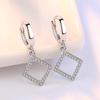 Triangle Geometric Shape Earrings Pentagram Micro -inlaid Vermiculite Cute Earrings