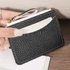 New PU Leather Credit Card Holder Multiple Card Slots Water-resistant Zipper Wallet Slim Simple Card Case for Women Girls