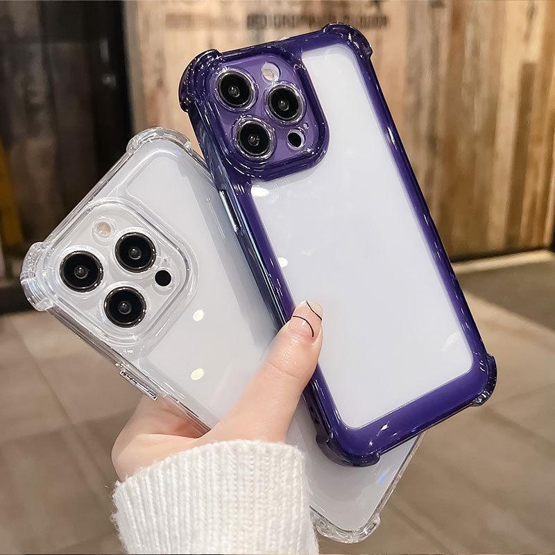 Shockproof Reinforced Corners Clear Acrylic Case For iPhone 16 15 14 13 12 11 Pro Max  Plus XR XS Protector Hard Back Cover