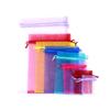 25/50pcs 7x9 15x20 17x23cm Organza Bag Christmas Party Candy Gift Bags Wedding Decor Drawstring Packaging Bag Pouches 50%