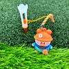 Kreslená kachna Držák na golfová odpaliště s provázkem proti ztrátě Průhledná plastová PVC odpaliště pro konzistentní odpaly Zábavné novinkové golfové příslušenství