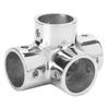 1in 4‑Way Handrail Fitting Tee Joint Connector 316 Stainless Steel Accessories for Yachts Fishing Boats