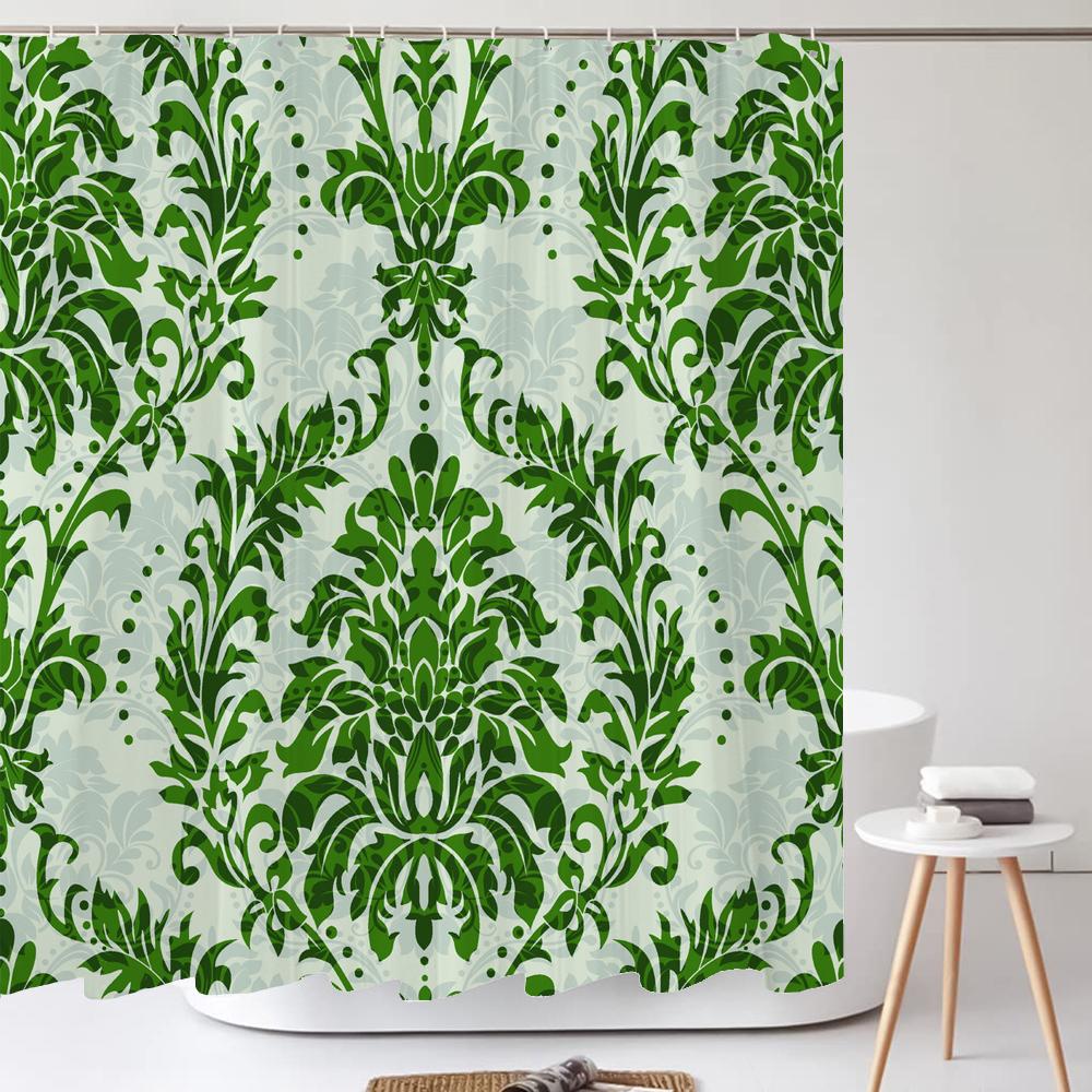 Bathroom Art Bohemian style Shower Curtain Medieval Minimalist Art Boho Polyester Fabric Bath Curtain 180x180CM with 12 Hooks