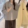 Korean Plus Size College Style Baseball Jacket for Women - Autumn/Winter