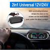 12V Auto 2-in-1 LCD-Anzeige Voltmeter + Wassertemperaturanzeige Mit 1/8 NPT Temperatursensor Wassertemperaturanzeige für Auto LKW