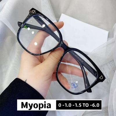 Dámské Hotové Brýle na Krátkozrakost Trendy Anti-Modré Světlo Optické Počítačové Brýle Unisex Módní Brýle s Minusovou Dioptrií 0~ -6.0