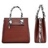 Fashion Big Bag New Solid Color Crocodile Pattern Bag Snake Pattern Handbag Oblique Span Shoulder Bag Women's Bag