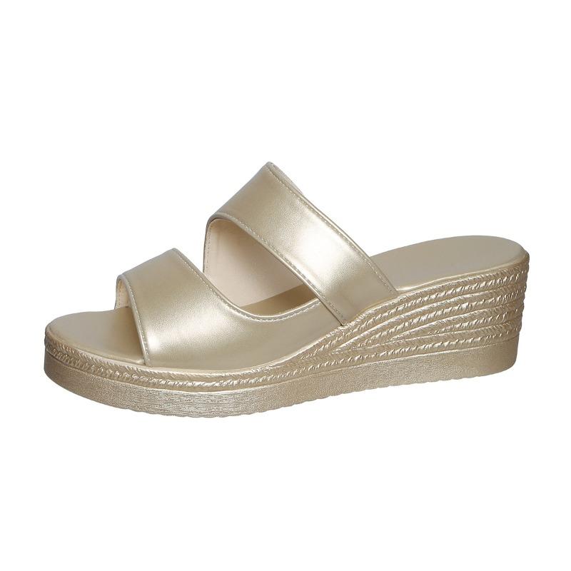 Fish-mouth Style Platform Shoes, Slip-on Shoes, Slippers, Women's New Arrivals, Large Size, Thick Sole, High Heels Devotion