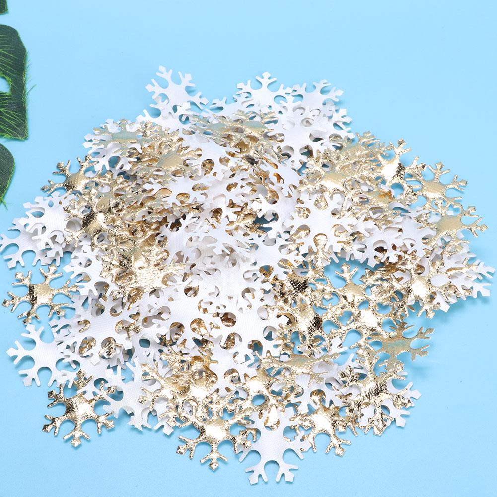 200 Pcs Snowflakes Confetti Non Woven Fabric Christmas Party Decoration Snowflakes(Silver )