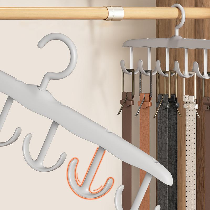 Multifunktionale Kleiderbügelständer unterstützen das kreisförmige Trocknen von Schals und Socken aus Kunststoff und sind Aufbewahrungsregale für Krawattengürtel und BHs