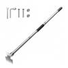 Multi Tools Stainless Steel Rake Silver Metal Shaft Assembled Hoe Multifunction