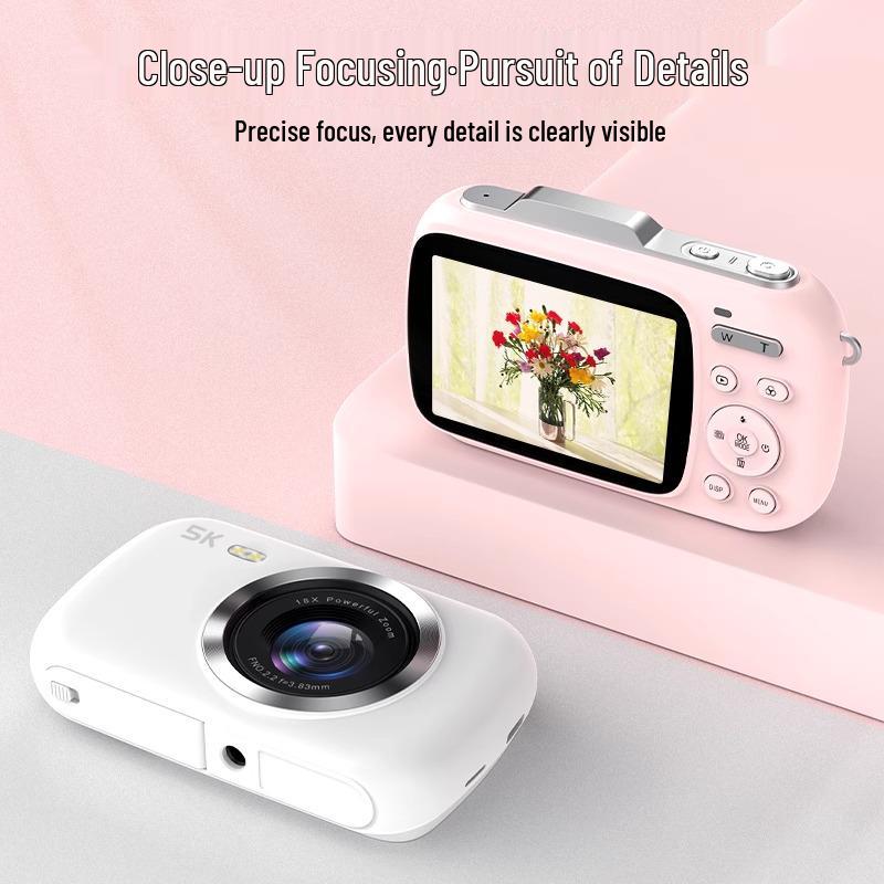 2025 Retro Flip Screen Mirrorless Vlog Camera: Entry-Level High-Definition Portable Beauty Camera for Women