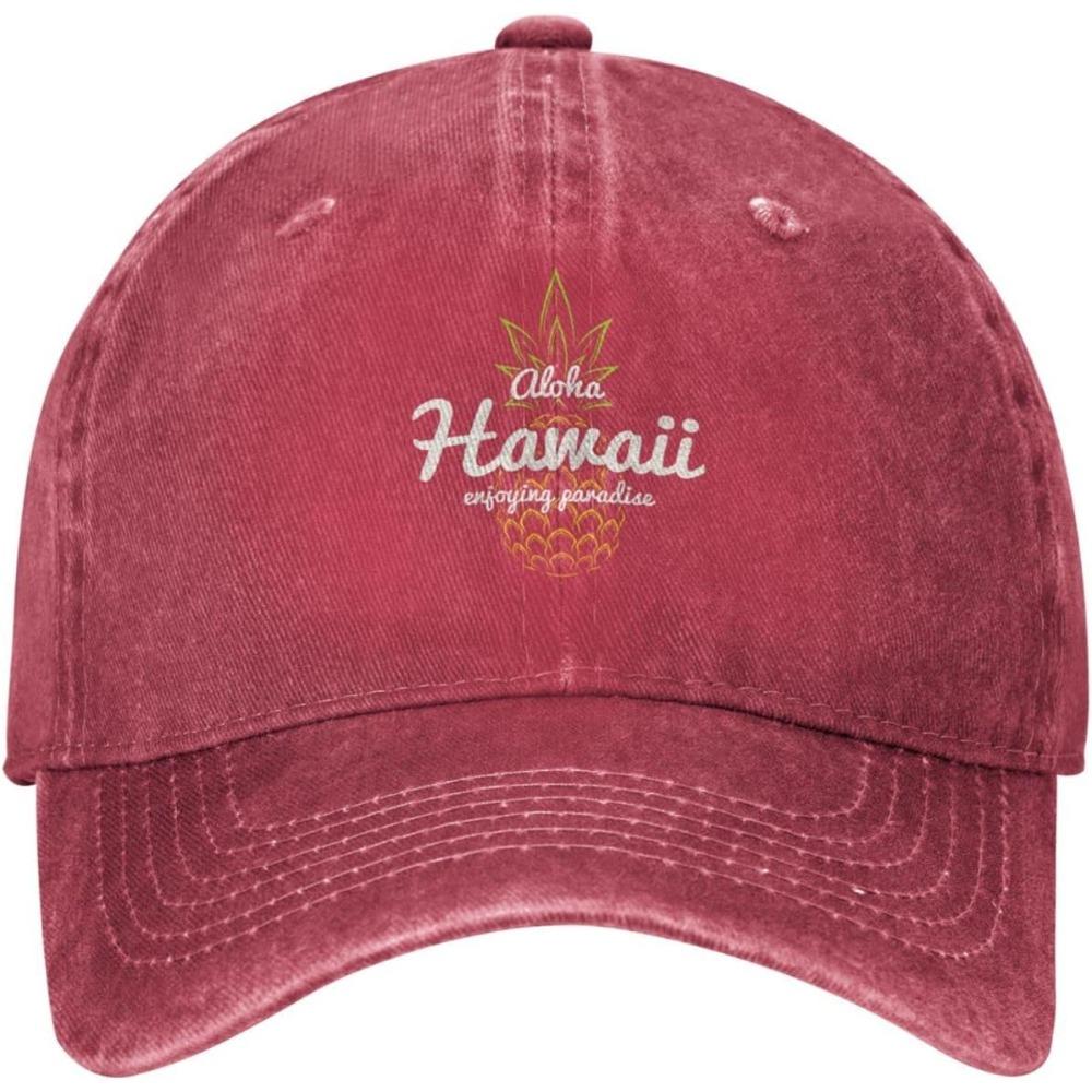 Lustige Ananas Hawaii Vintage Used Verstellbare Gewaschene Jeans Herren Papa Trucker Kappe Baseball Kappe für Herren