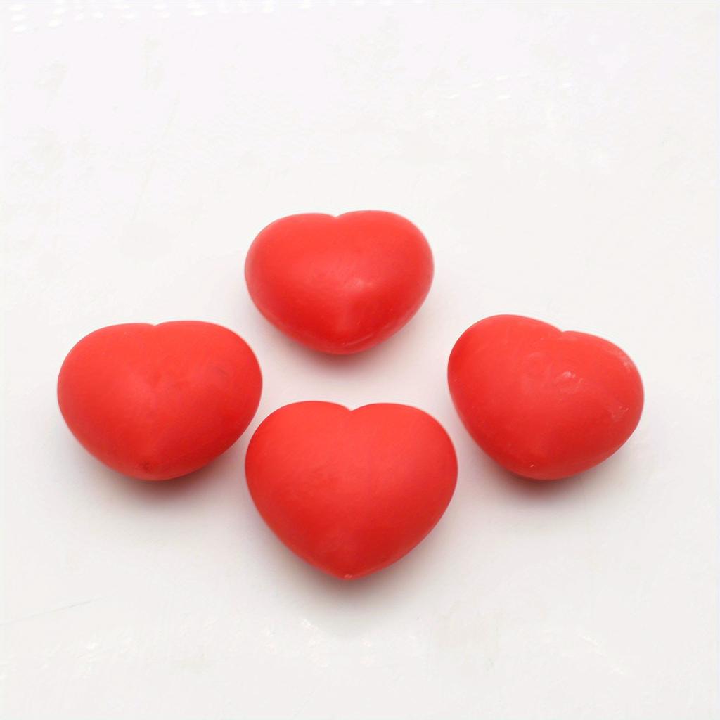 1/4pcs Heart Stress Ball Valentine Gift, Squeeze Toy for Classroom Exchange, Cute Anxiety Relief Party Favor for Kids & Friends