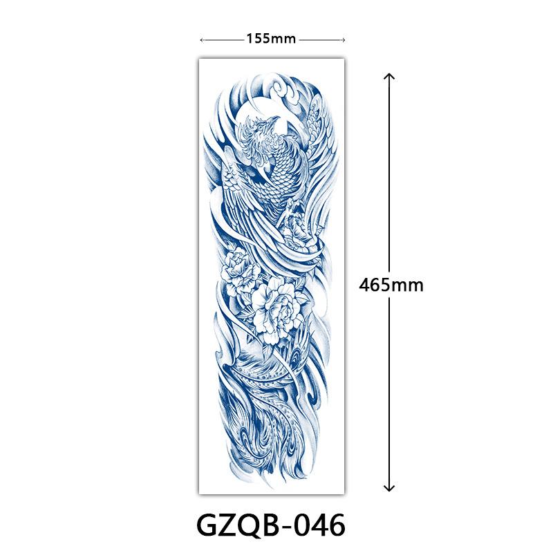 Herbal Tattoo Stickers, Semi-Permanent Tattoo Stickers, Herbal Juice Full Arm Tattoo Stickers