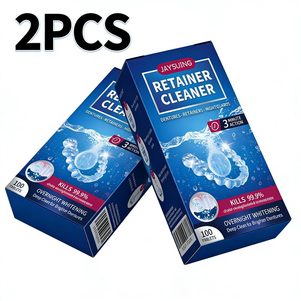 Jaysuing Tabletki do Czyszczenia Protez Olśniewająco Białe Protezy Świeży Oddech Pielęgnacja Jamy Ustnej Tabletki Czyszczące