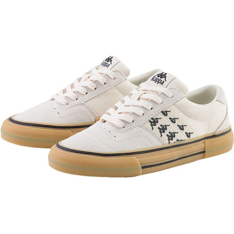 Kappa Fabric Synthetic Leather Tweed Casual Sports Trend Durable Lightweight Low-Top Sneakers Unisex Sneakers White Black K0BZ5CS05-024