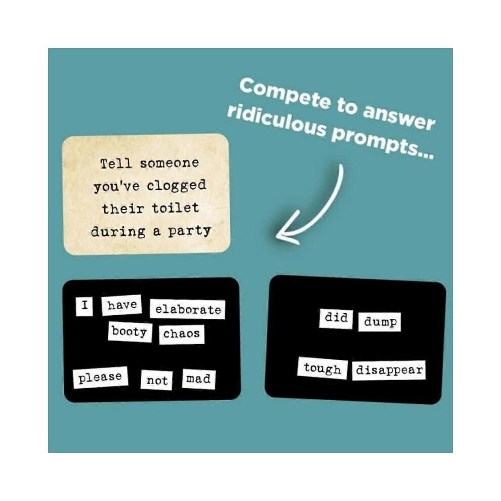 Ransom Notes - The Ridiculous Word Magnet Party Game, 3+ Players