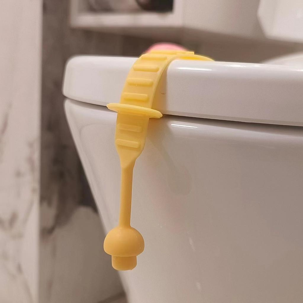 1PCS Cute Mushroom Head Toilet Lid Lifter Household Lid Lifter Bathroom Anti-dirty Silicone Handle Toilet Lid Lifter Storage