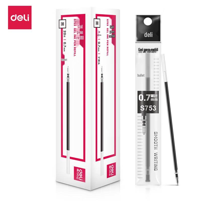 Deli S753 0.7mm Bullet Tip Gel Pen Refills
