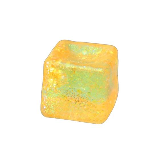 

Ice Cube Squeeze Toy with Glitter Slow-Rising Water Cube TPR Fidget Toy for Stress Relief Portable Decompression Gadget for Kids оранжевый