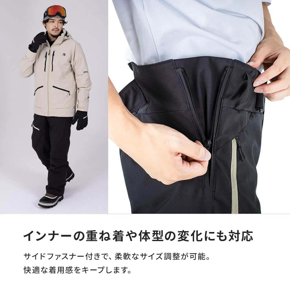 NNOUM Ski Wear Made in the Same Factory as Water Adjustable Available in a Variety of Perfect for Snowboarding Men's Set, High-End Brands,