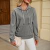 Women's Striped Long Sleeve Hoodie Casual Loose Fit with Pocket Pullover Top
