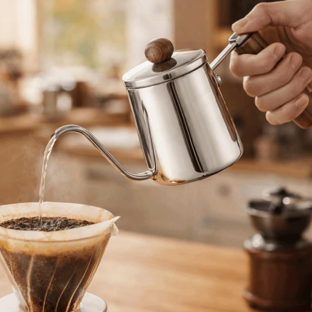 350ML Häll över kaffekanna Rostfritt stål Droppfilter Kaffebryggare Handbryggningskanna Kök
