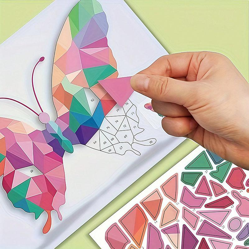 Animal Jigsaw Puzzle Stickers Handmade Creative Collage Art Set With Self-Adhesive Paper Back To School Gifts 3D DIY educational Kid Friendly