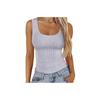Streetwear Sleeveless Bodycon Tank Top With Square Neck For Casual And Fitness Use