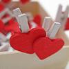 Clothespin Office Supplies Craft Clips DIY Clothes Paper Peg Clothespin Colored Mini Love Heart Wooden 20pcs 3.5x0.7cm Wood