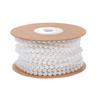 EXCEART Artificial Pearl Chain, Beaded Chain, Pearl Braid Chain, Obi-jime, 4mm Pearls, White Pearls, Craft Decoration, Pearl Garland, 10m, DIY, Handma