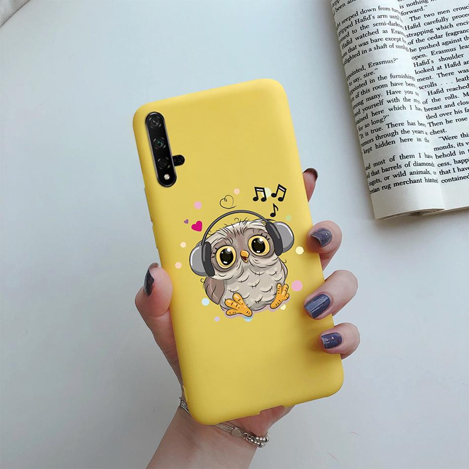 For Honor 20 Case Cartoons Love Heart TPU Funda For Huawei Honor 20 Pro Lite YAL-L21 YAL-L41 20S MAR-LX1H Back Cover Phone Case
