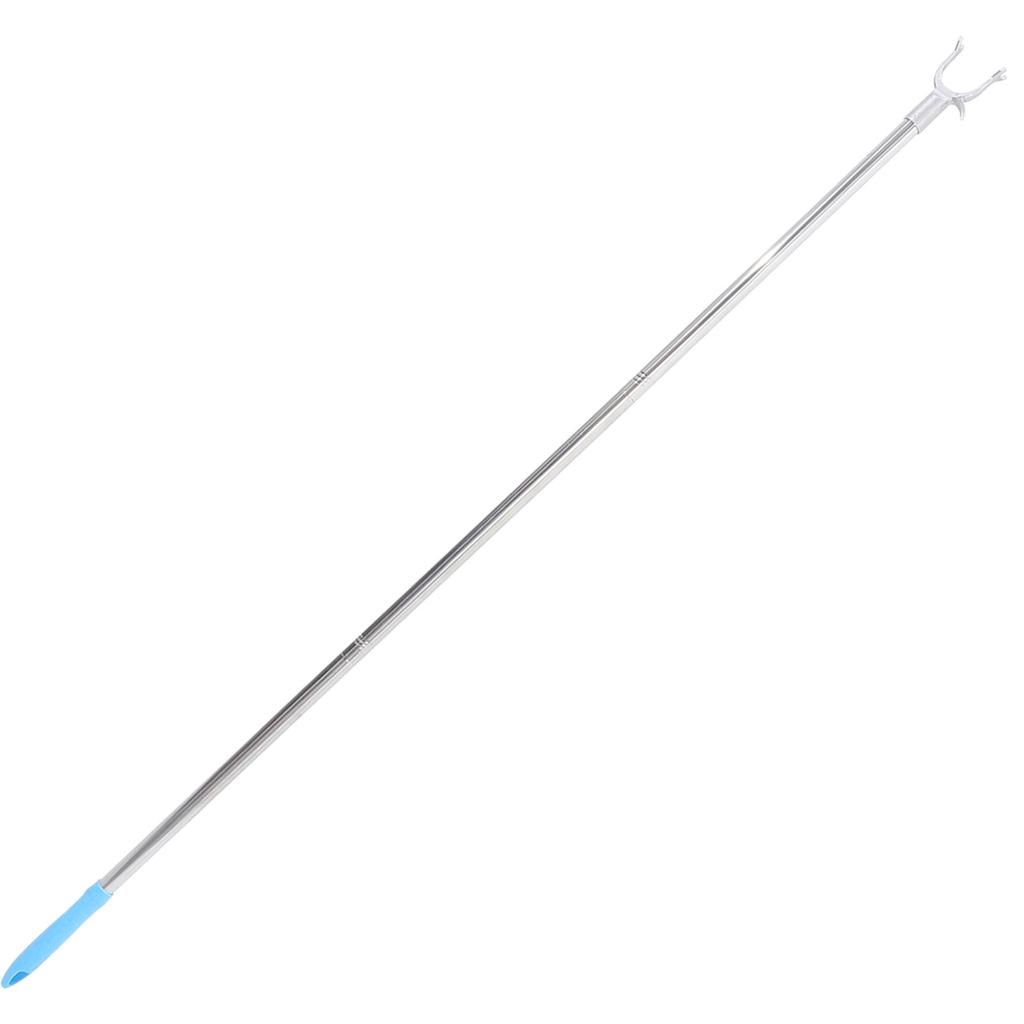 Clothing Reach Pole Heavy Duty Aluminum Stainless Steel Clothes Drying Rod Space Saving Indoor Balcony Wardrobe Hook Pole