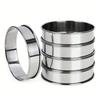 Stainless Steel Double Rolled Edge Mousse and Bread Tower Mold Cookie & Cake Ring for Baking.